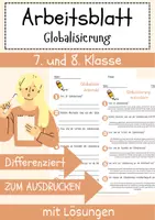 Vorschau - Arbeitsblätter - Globalisierung Arbeitsblatt (1) 7. & 8. Klasse Welthandel AB mit Lösungen - Deckblatt