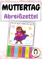 Vorschau - Mal- und Bastelvorlagen - Muttertagsgeschenk: Gutscheine mit Abreißzettelchen | Muttertag - Deckblatt