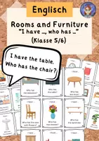 Vorschau - Spiele - I have..., Who has ... - Vocabulary Game (Furniture) - Deckblatt