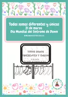 Vista previa - Manualidades / Dibujos para colorear - Todos somos diferentes. 21 de Marzo Día Síndrome de Down - Portada
