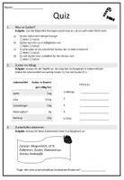 Vorschau - Quiz - Quiz (Zucker im Alltag) - Deckblatt