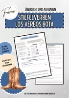 Vorschau - Arbeitsblätter - Merkblatt & Aufgaben - Stiefelverben, Verbos Bota - Deckblatt