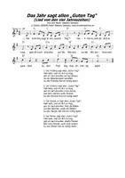 Vorschau - Anderer Materialtyp - LIED Das Jahr sagt allen „Guten Tag“ (Lied von den vier Jahreszeiten) - JAHR JAHRESZEITEN FRÜHLING SOMMER HERBST WINTER - Seite 1