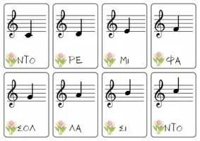 Προεπισκόπηση - Flashcards - Κάρτες με μουσικές νότες - Εξώφυλλο