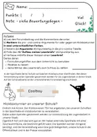 Vorschau - Klassenarbeiten - Klassenarbeit Leserbrief inkl. Bewertungshorizont - Deckblatt