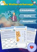 Vorschau - Arbeitsblätter - Die Wettervorhersage (Arbeitsblätter & Präsentation) - Deckblatt