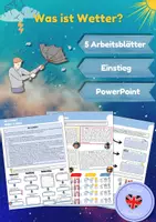 Vorschau - Arbeitsblätter - Was ist Wetter - Einführung Wetterelemente (Arbeitsblätter & Präsentation) - Deckblatt