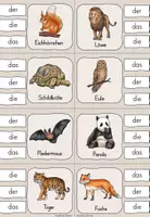 Vorschau - Arbeitsblätter - Heimische Tiere und Zootiere: Klammerkarten mit ABs - Seite 2