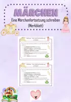 Vorschau - Merkblätter - Märchen - Eine Märchenfortsetzung schreiben (Merkblatt) - Deckblatt