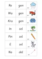 Vorschau - Spiele - Silbenpuzzle einfache Wörter - Deckblatt