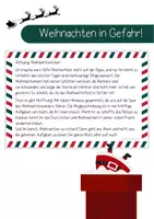 Vorschau - Aufgabenkarten - Weihnachten in Gefahr! Escape Room - Seite 1