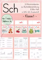 Vorschau - Arbeitsblätter - Buchstabeneinführung Sch (Bildkarten & Miniheft) - Deckblatt