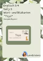 Vorschau - Arbeitsblätter - Sally 3 - Lektion "Toys" - Wort- und Bildkarten zur Lektion (Sally 3 - Ausgabe Bayern) - Deckblatt