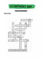 Vorschau - Arbeitsblätter - St. Patrick's Day - Crossword - Seite 1