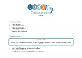 Aperçu - Apprentissages en autonomie - Cherche et trouve Pâques – 60 cartes, 4 niveaux - Page 1