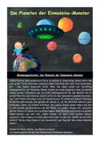 Vorschau - Arbeitsblätter - Rechenkartei: Die Planeten der Einmaleins-Monster - Deckblatt