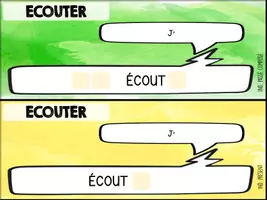 Aperçu - Cartes d'exercices - Conjugaison horizontale - ECOUTER - Page 2