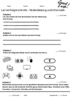 Vorschau - Arbeitsblätter - Lernerfolgskontrolle - Medienkunde und Informatik - Deckblatt