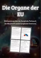 Vorschau - Arbeitsblätter - Stationenlernen: Die Organe der Europäischen Union - Deckblatt