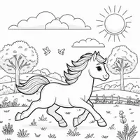 anteprima - Materiale per pittura e bricolage - Cavalli Disegni da colorare (50 illustrazioni da colorare) - Pagina 2