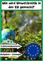 Vorschau - Arbeitsblätter - EU-Umweltpolitik: Green Deal, Klimaschutz, Nachhaltigkeit - Deckblatt