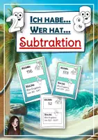 Vorschau - Spiele - Ich habe... Wer hat...? Grundrechenarten: Subtraktion (Mathe-Starter/Mathespiel für die Kopfrechenphase/Vorwissensaktivierung) - Deckblatt