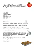 Vorschau - Bildkarten - Rezepte für Obstsalat und Apfelmuffins - Seite 1