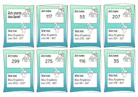 Vorschau - Spiele - Ich habe... Wer hat...? Grundrechenarten: Subtraktion (Mathe-Starter/Mathespiel für die Kopfrechenphase/Vorwissensaktivierung) - Seite 1