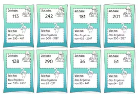 Vorschau - Spiele - Ich habe... Wer hat...? Grundrechenarten: Subtraktion (Mathe-Starter/Mathespiel für die Kopfrechenphase/Vorwissensaktivierung) - Seite 2