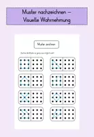 Vorschau - Arbeitsblätter - Muster nachzeichnen - Visuelle Wahrnehmung - Deckblatt
