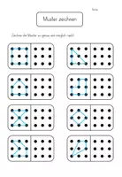 Vorschau - Arbeitsblätter - Muster nachzeichnen - Visuelle Wahrnehmung - Seite 3