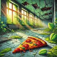 anteprima - Materiale per pittura e bricolage - Pizza in Luoghi Abbandonati Disegni da Colorare (50 illustrazioni) - Pagina di copertina