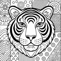anteprima - Materiale per pittura e bricolage - Pop-Art Animali Disegni da Colorare (50 Illustrazioni) - Pagina 3