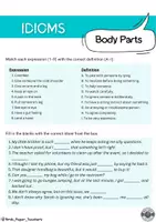 Vista previa - Hojas de trabajo - Idioms - Body Parts (B2+) - página 1