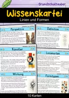Vorschau - Bildkarten - Wissenskartei - Linien und Formen | Kunst - Deckblatt