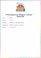 Vorschau - Arbeitsblätter - Shopping: Verkaufsgespräch Redemittel (Merkblatt) - Englisch - Kl. 3/4 - Seite 1