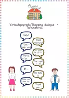Vorschau - Präsentationen/Tafelbilder - Shopping: Dialoge Tafelmaterial (Sprechanlass & Scaffolding) - Englisch - Kl. 3/4 - Deckblatt