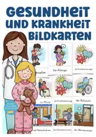 Aperçu - Présentation / Support pour le tableau - Allemand Bildkarten Deutsch I Gesundheit und Krankheiten - Page de couverture