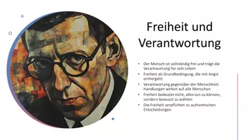 Vorschau - Arbeitsblätter - Sartre − Existentialismus als Humanismus | Präsentation - Seite 3