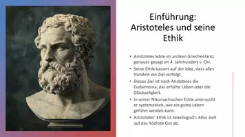 Vorschau - Präsentationen/Tafelbilder - Kernstellen aus Aristoteles: Nikomachische Ethik (Buch I und II) - Unterrichtseinstieg - Seite 2