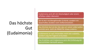 Vorschau - Präsentationen/Tafelbilder - Kernstellen aus Aristoteles: Nikomachische Ethik (Buch I und II) - Unterrichtseinstieg - Seite 3