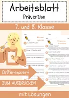 Vorschau - Arbeitsblätter - Prävention Arbeitsblatt 7. & 8. Klasse Aufklärung AB mit Lösungen - Deckblatt