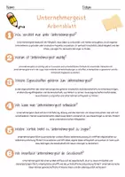 Vorschau - Arbeitsblätter - Unternehmergeist Arbeitsblatt 7. & 8. Klasse Selbstständigkeit AB mit Lösungen - Seite 2