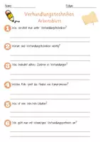 Vorschau - Arbeitsblätter - Verhandlungstechniken Arbeitsblatt 7. & 8. Klasse Kommunikation AB mit Lösungen - Seite 1
