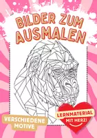 Vorschau - Arbeitsblätter - Polygon Art Tiere Mandala Motiv Ausmalbilder Kunst ausmalen - Deckblatt