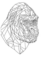 Vorschau - Arbeitsblätter - Polygon Art Tiere Mandala Motiv Ausmalbilder Kunst ausmalen - Seite 2