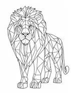 Vorschau - Arbeitsblätter - Geometrische Tiere Polygon Art Kunst Bilder Mandala ausmalen Materialpaket - Seite 2