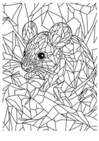 Vorschau - Mal- und Bastelvorlagen - Polygon Art geometrische Tiere Kunst Bilder Mandala ausmalen - Seite 2