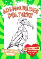 Vorschau - Mal- und Bastelvorlagen - Polygon Art Kunstidee Tiere Ausmalbilder Mandala Motiv Kunst - Deckblatt