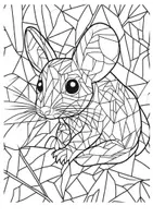 Vorschau - Mal- und Bastelvorlagen - Polygon Art Kunstidee Tiere Ausmalbilder Mandala Motiv Kunst - Seite 3